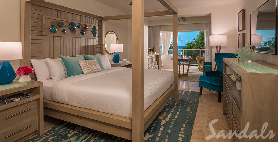 Sandals Montego Bay Crystal Lagoon Honeymoon Oceanview One-Bedroom Butler Suite w/ Balcony Tranquility Soaking Tub - OL1B