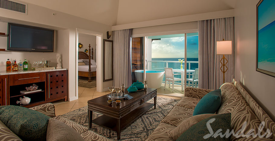 Sandals Regency La Toc Sunset Bluff Penthouse Oceanview One Bedroom Butler Suite w/ Balcony Tranquility Soaking Tub